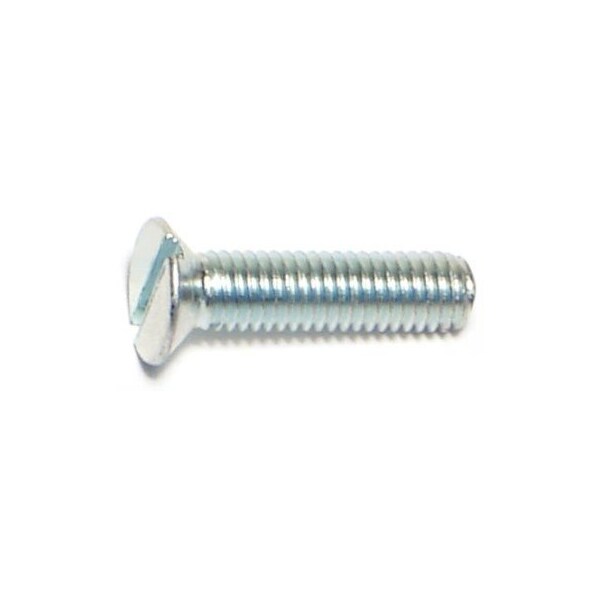 Midwest Fastener M5-0.80 x 20 mm Slotted Flat Machine Screw, Zinc Plated Steel, 15 PK 67932 - main